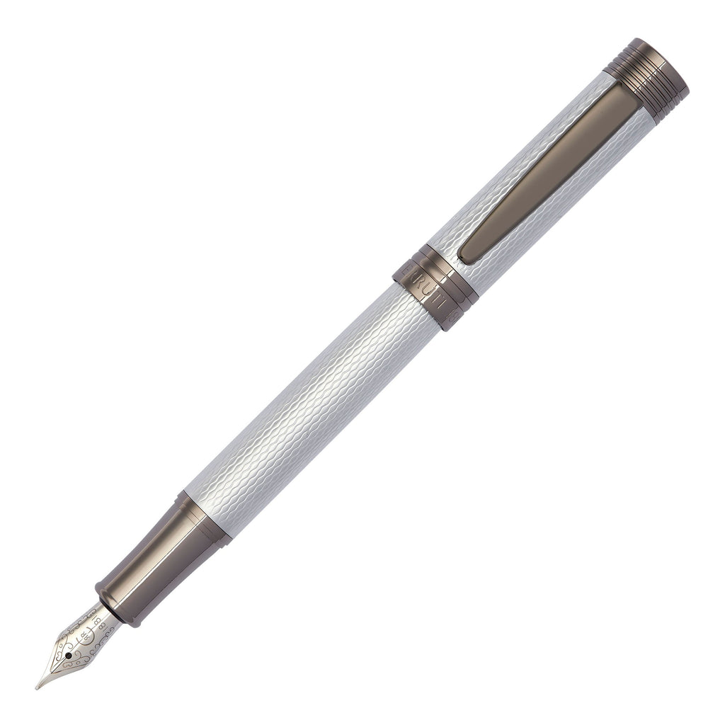  Exquisite writing pens CERRUTI 1881 Diamond Chrome Fountain pen Zoom 