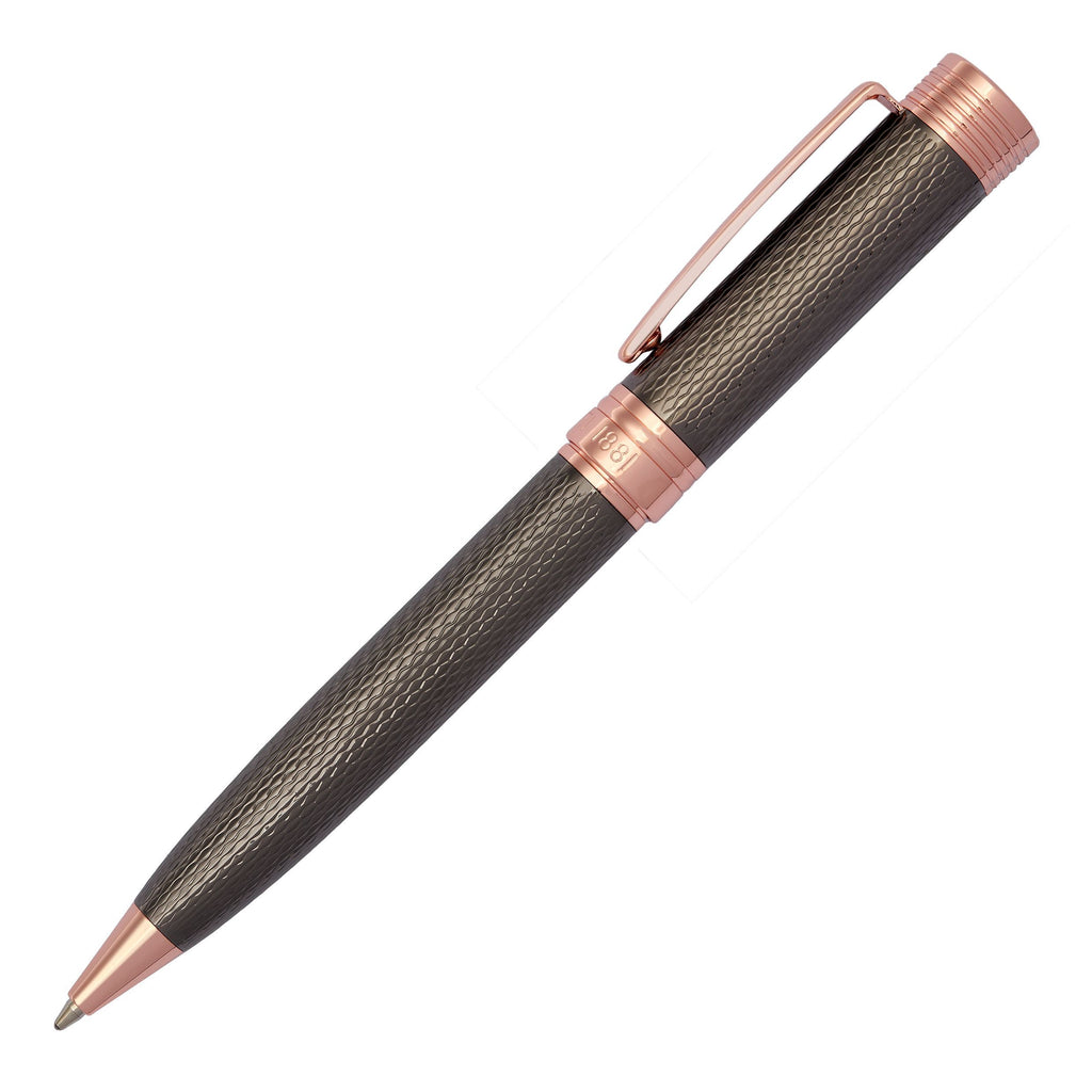  CERRUTI 1881 Ballpoint pen Zoom in diamond gun texture & rosegold logo
