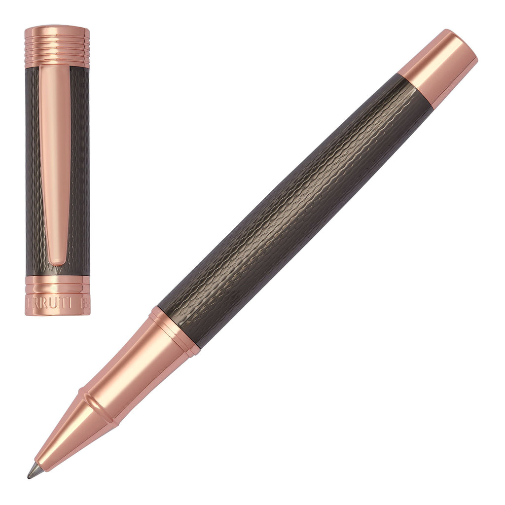   CERRUTI 1881 Rollerball pen in gun diamond engraved texture Zoom