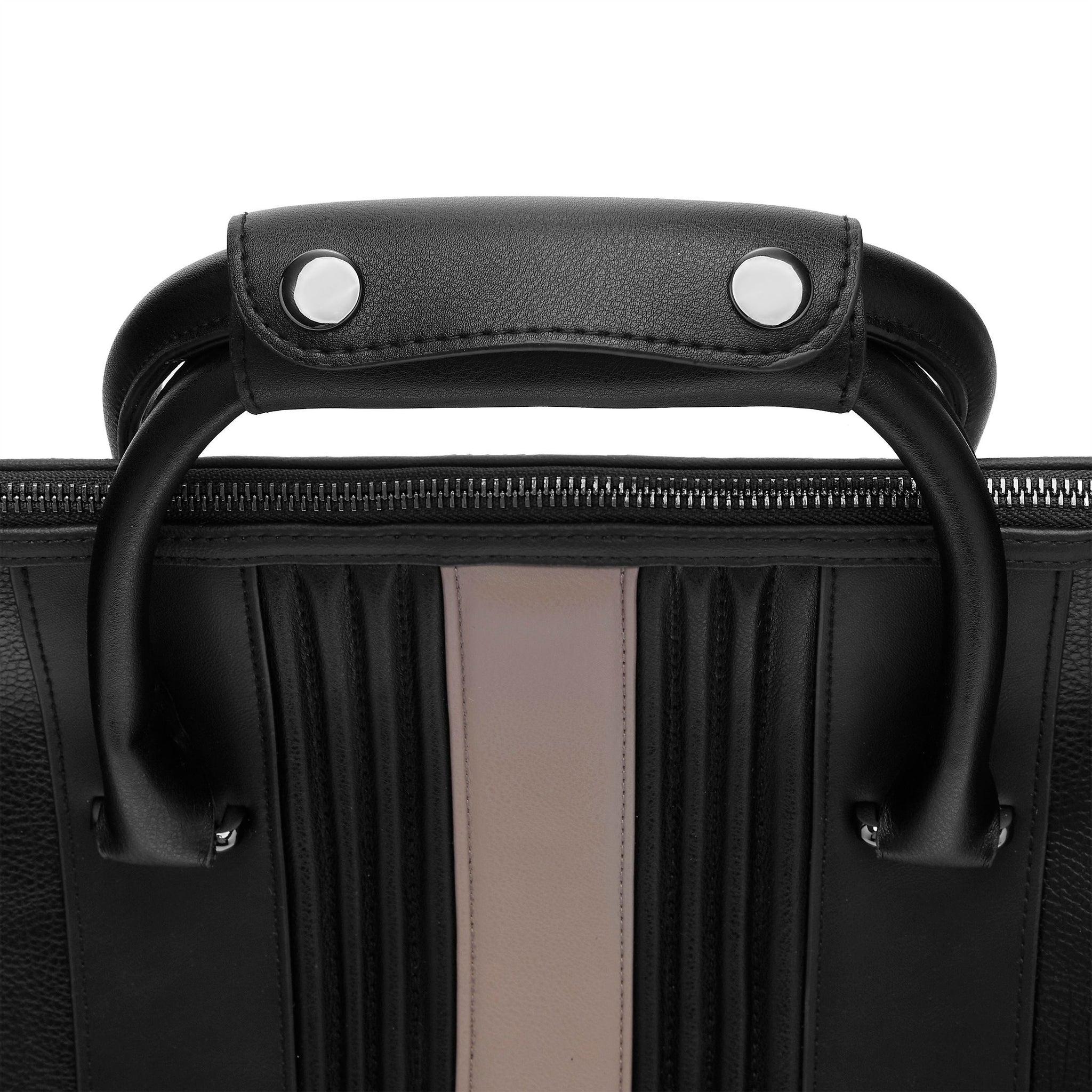 CERRUTI 1881 Black Travel bag Delano with central taupe color logo
