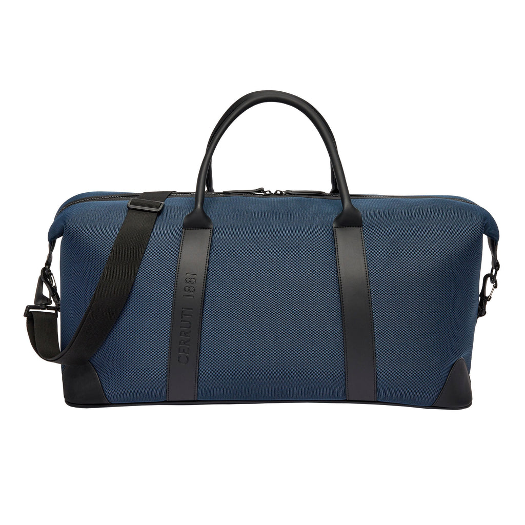 Men's designer weekend bags CERRUTI 1881 Chic Blue Travel bag Mesh