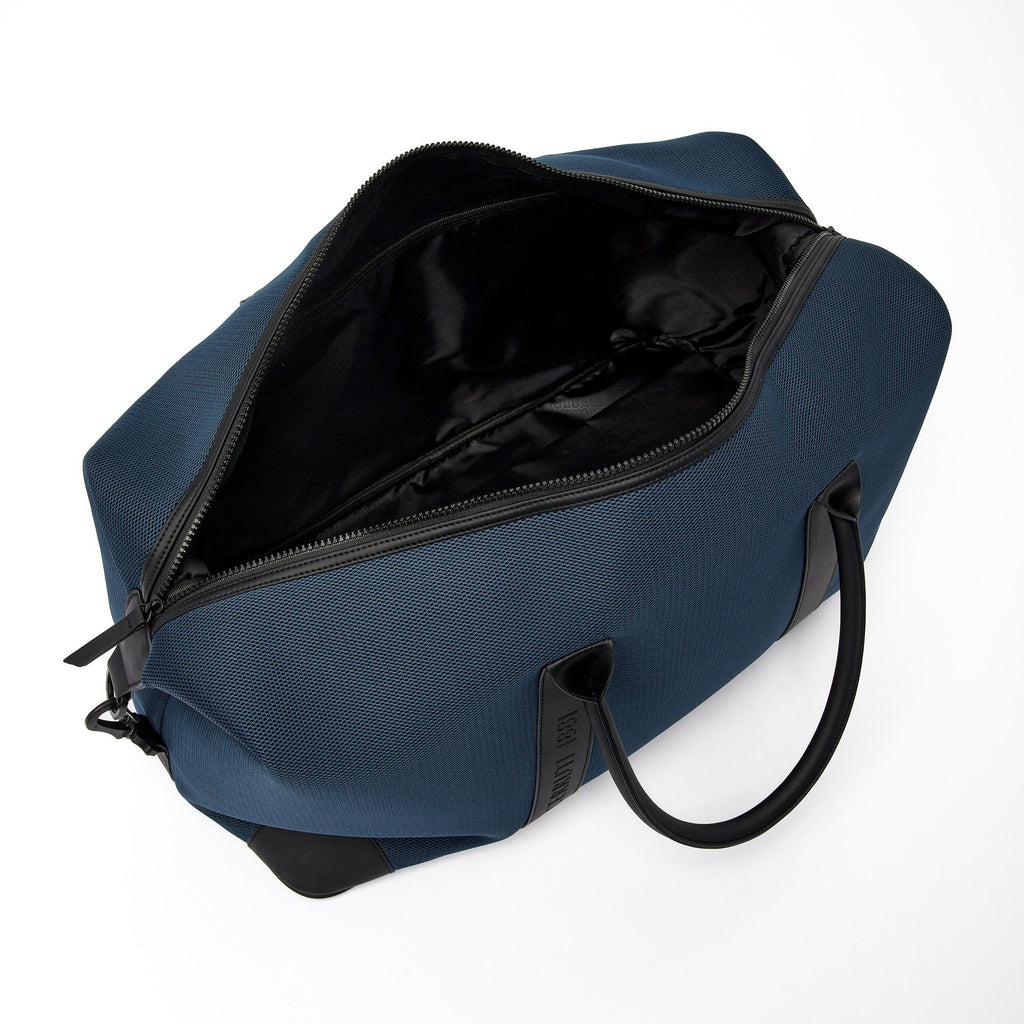 男士設計師週末包 CERRUTI 1881 別緻藍色網狀旅行包
