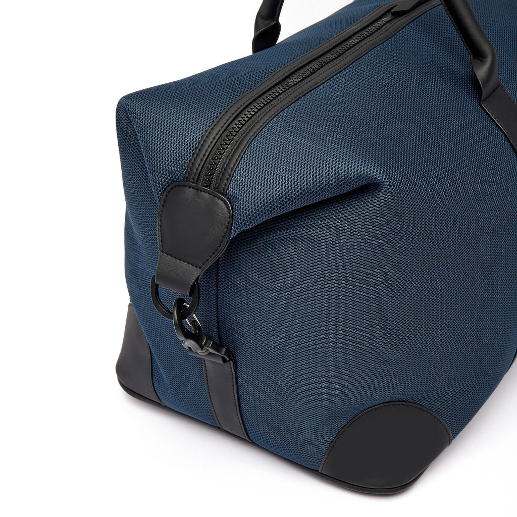 男士設計師週末包 CERRUTI 1881 別緻藍色網狀旅行包