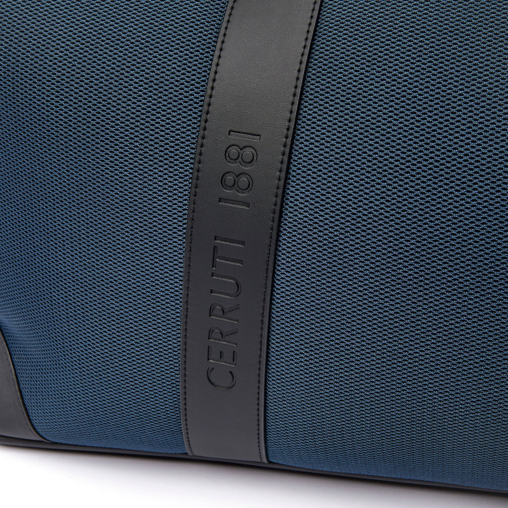 Men's designer weekend bags CERRUTI 1881 Chic Blue Travel bag Mesh