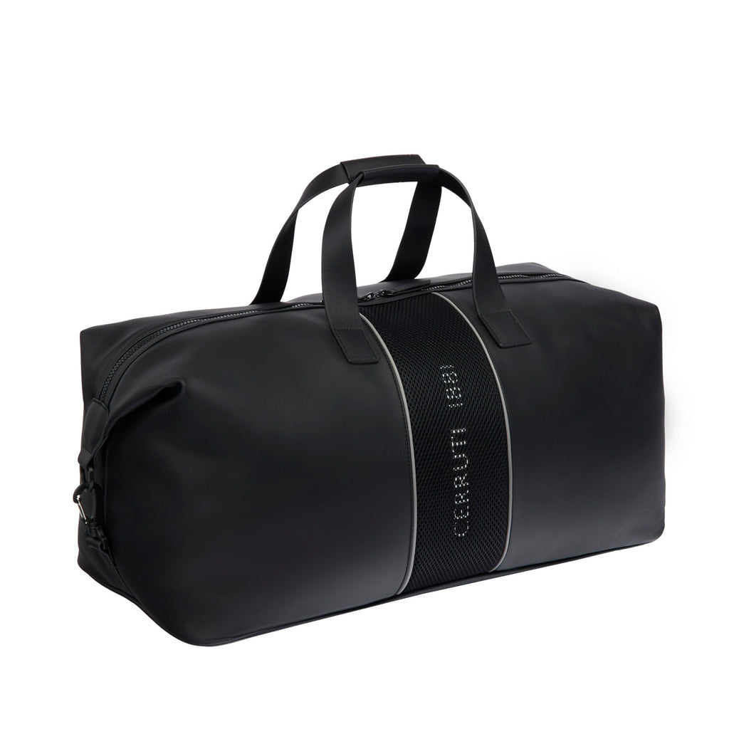 CERRUTI 1881 Black Travel bag Islington with mesh matt texture in center