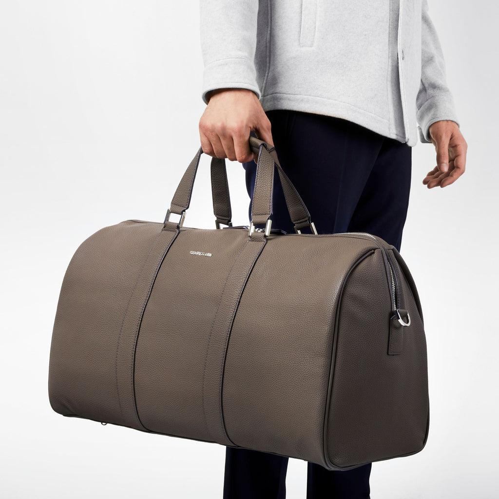 Men's designer travel luggage Cerruti 1881 taupe travel bag Hamilton
