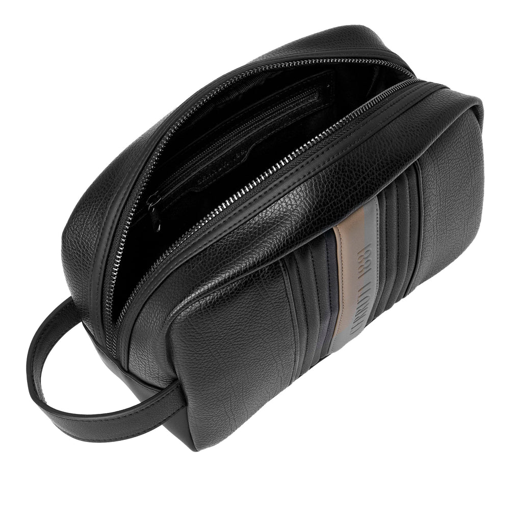 Men's travel storage bag CERRUTI Taupe & Black Cosmetic case Delano 
