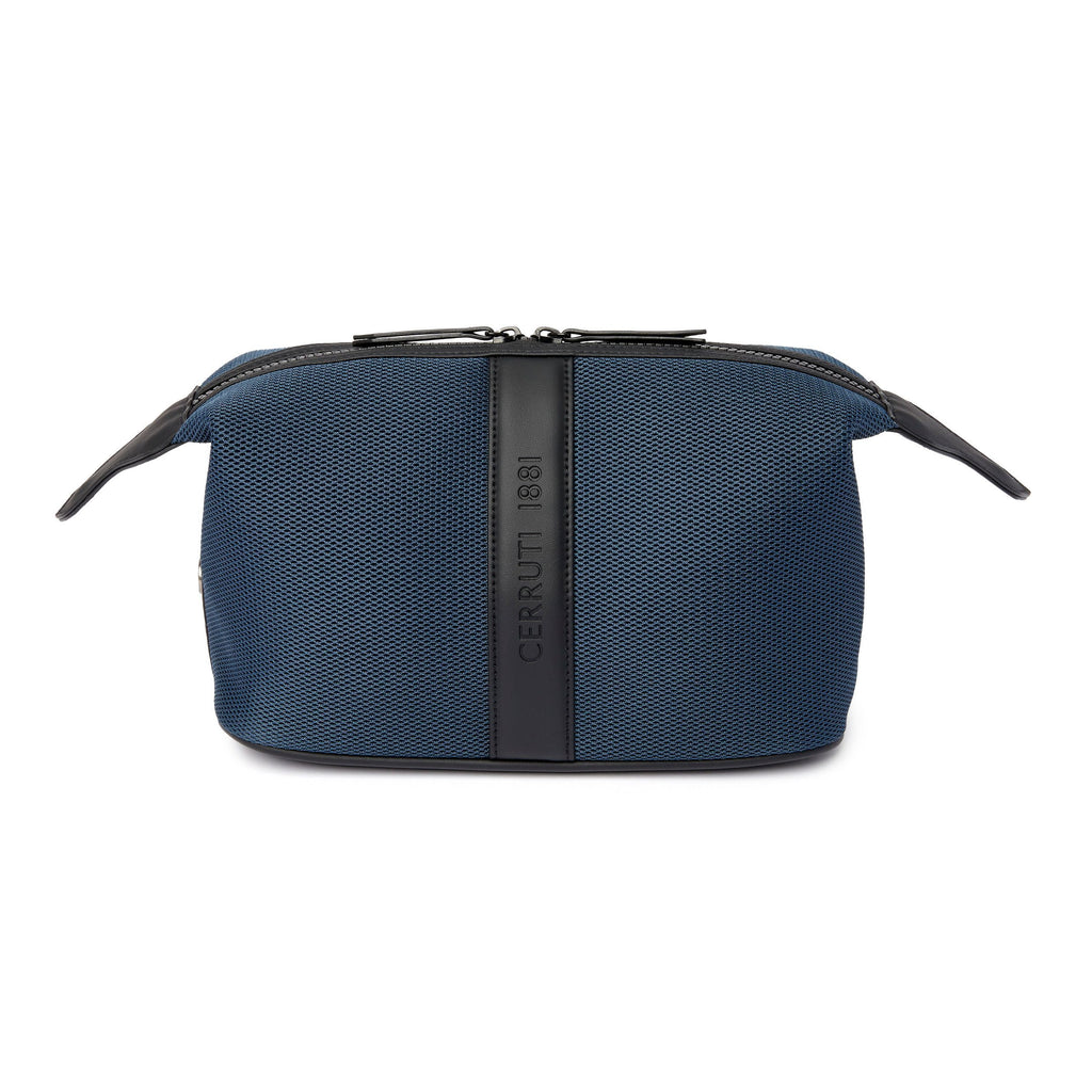 Men's travel storage bags CERRUTI 1881 trendy Blue Cosmetic case Mesh 