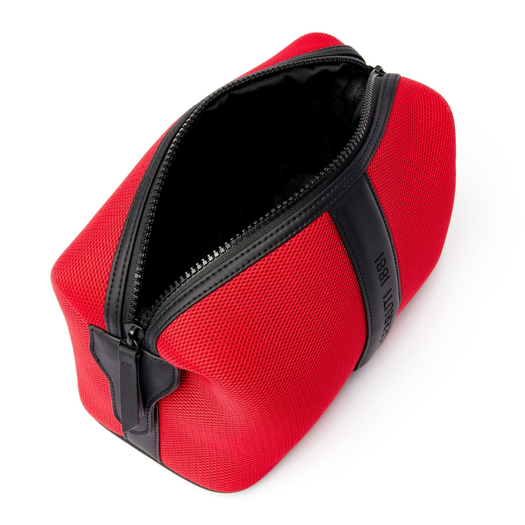 Ladies' designer storage bag CERRUTI 1881 Red Cosmetic case Mesh