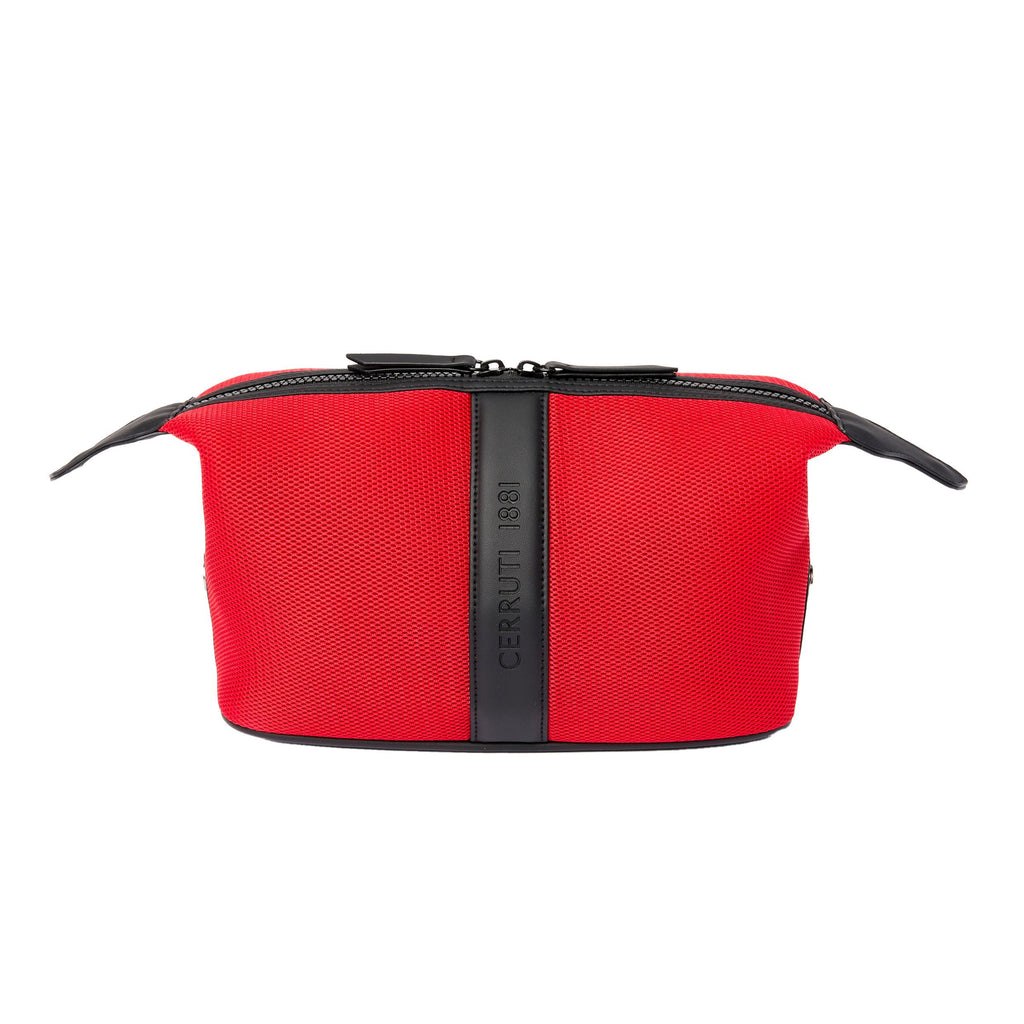 Ladies' designer storage bag CERRUTI 1881 Red Cosmetic case Mesh