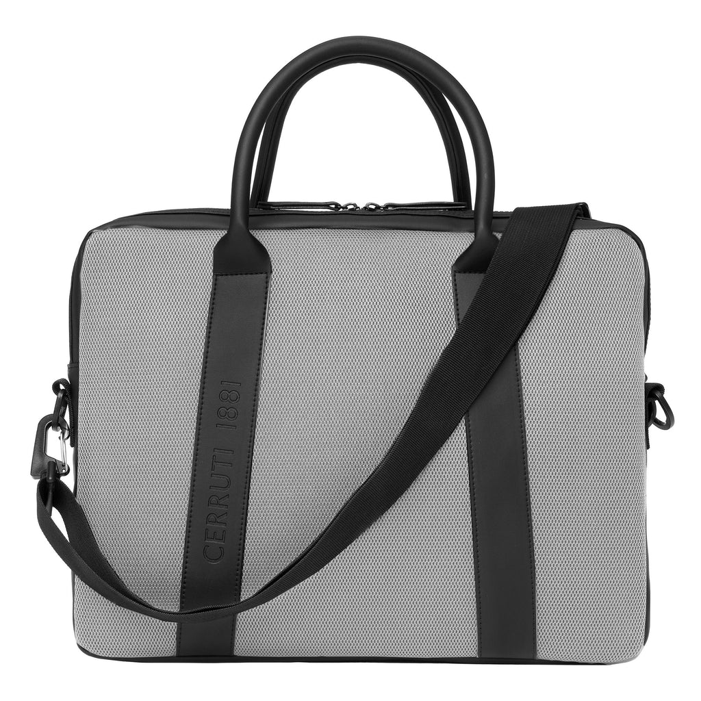 Men's designer handbags CERRUTI 1881 Grey Document bag Mesh