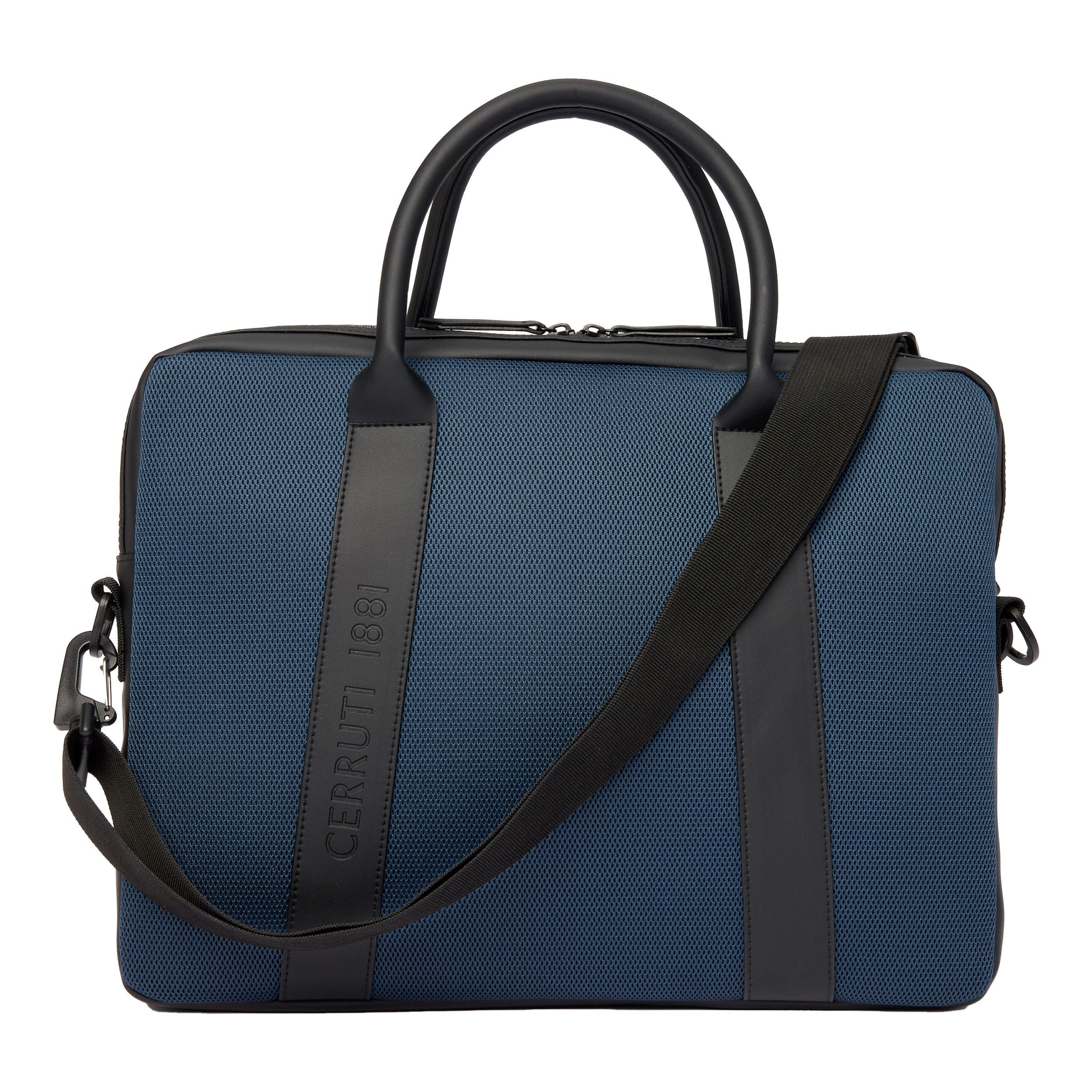 Men's designer briefcases CERRUTI 1881 Blue Travel Document bag