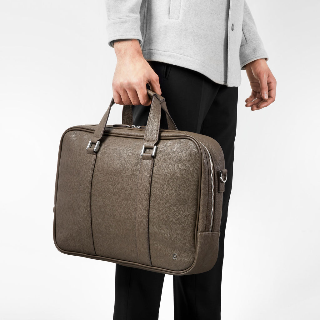 Men's luxury handbags Cerruti 1881 taupe document bag Hamilton 