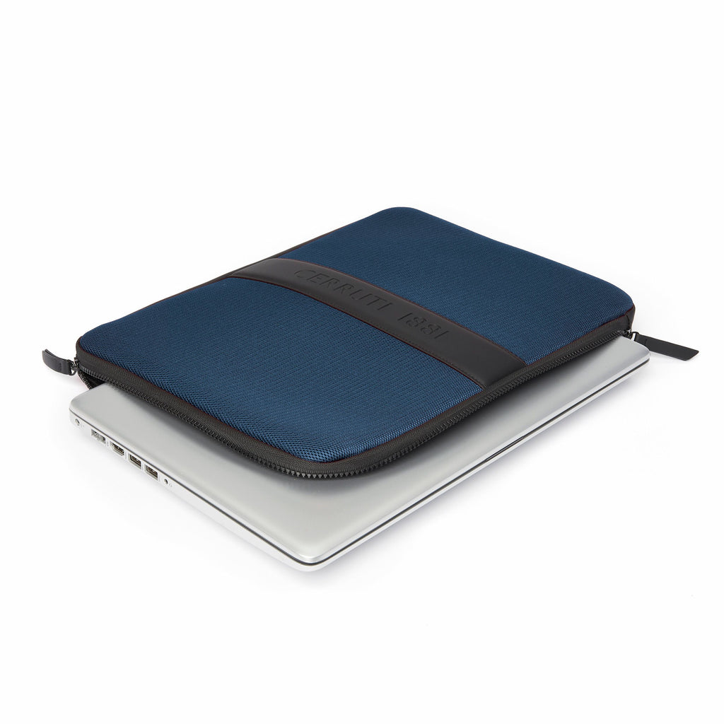 Men's laptop protective case CERRUTI 1881 Blue Laptop sleeve Mesh