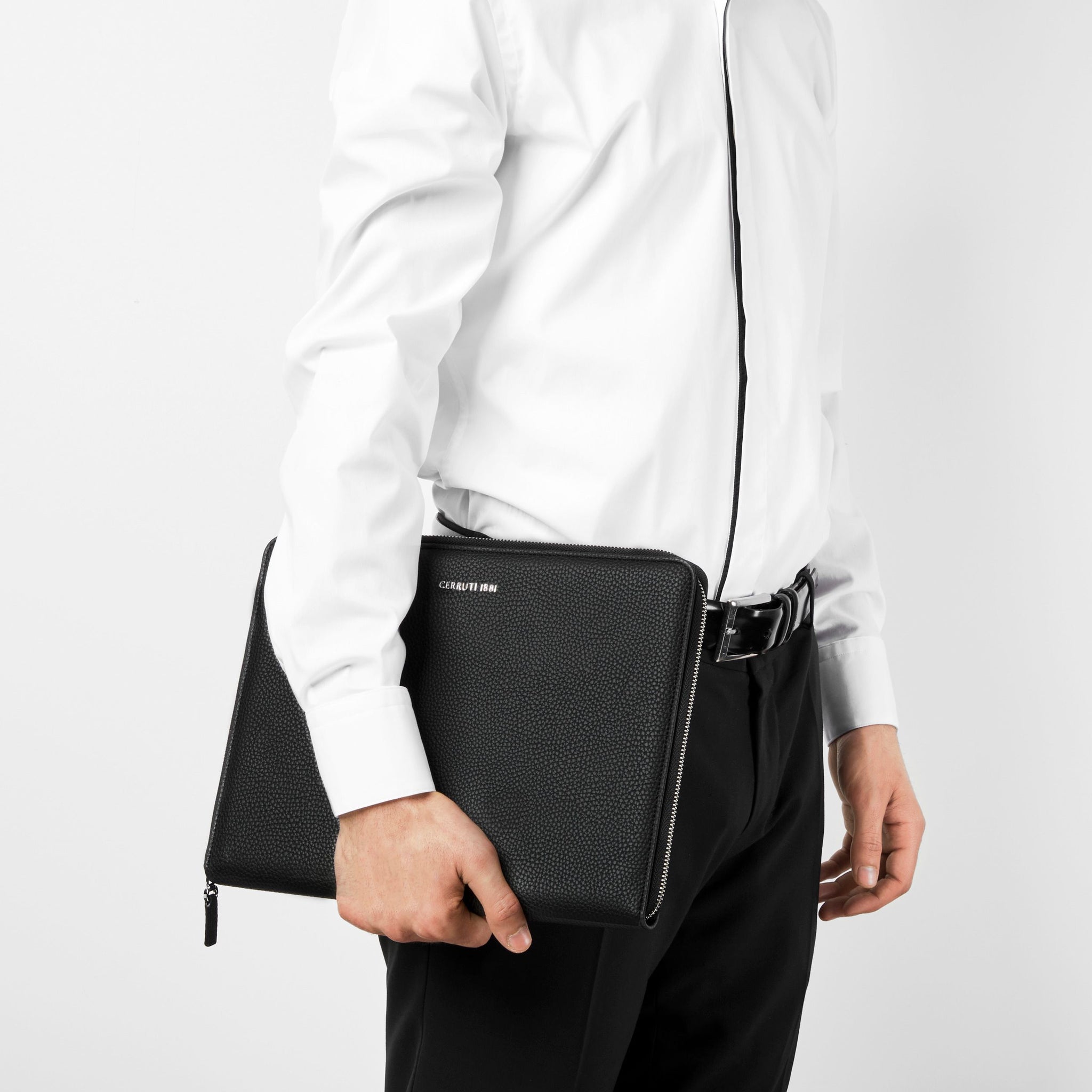Mens meeting folders Cerruti 1881 Black A4 Conference folder