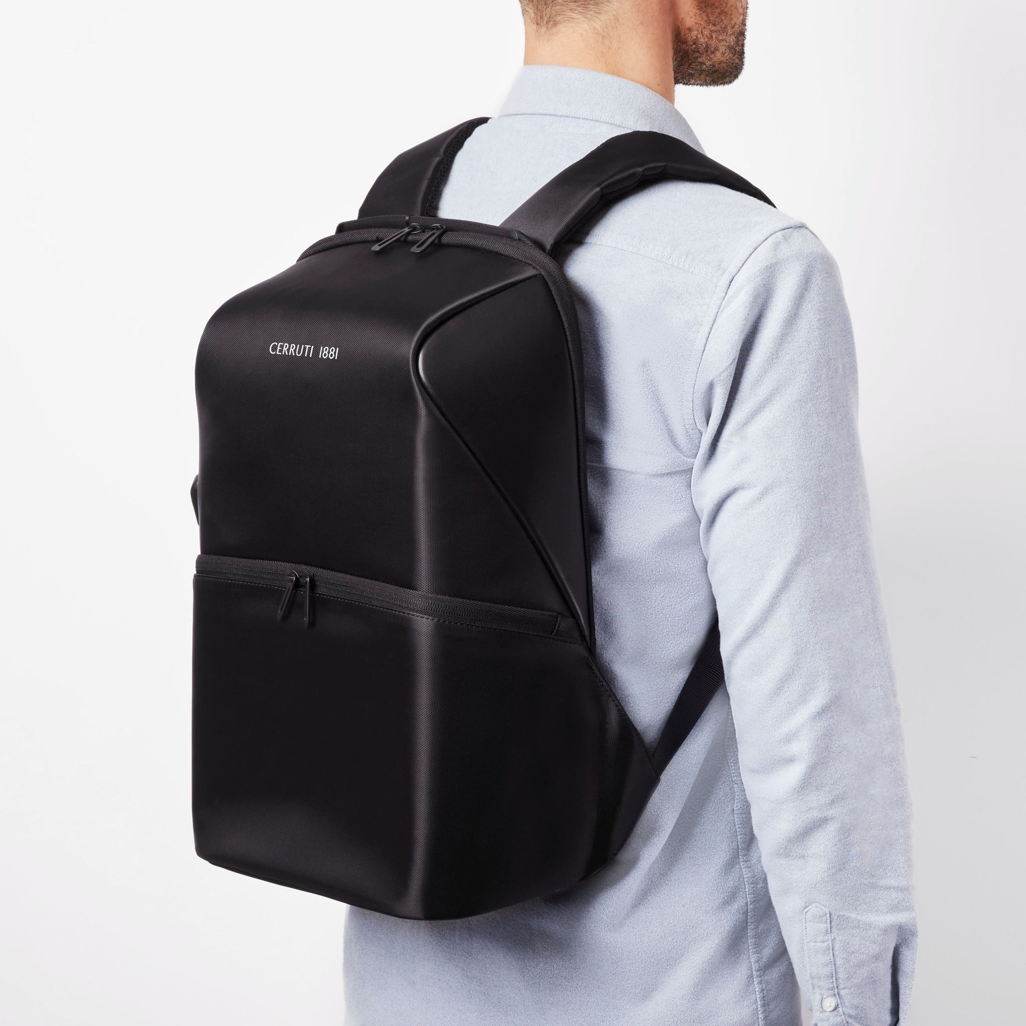 Men's luxury backpacks Cerruti 1881 Black Travel Backpack BLOCK