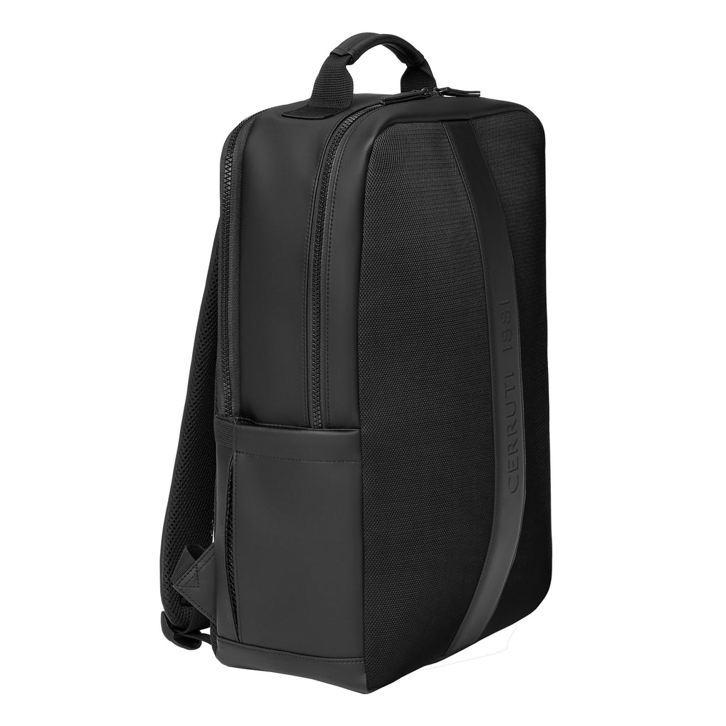 Men's travel in style bags CERRUTI 1881 Black Travel Backpack Mesh