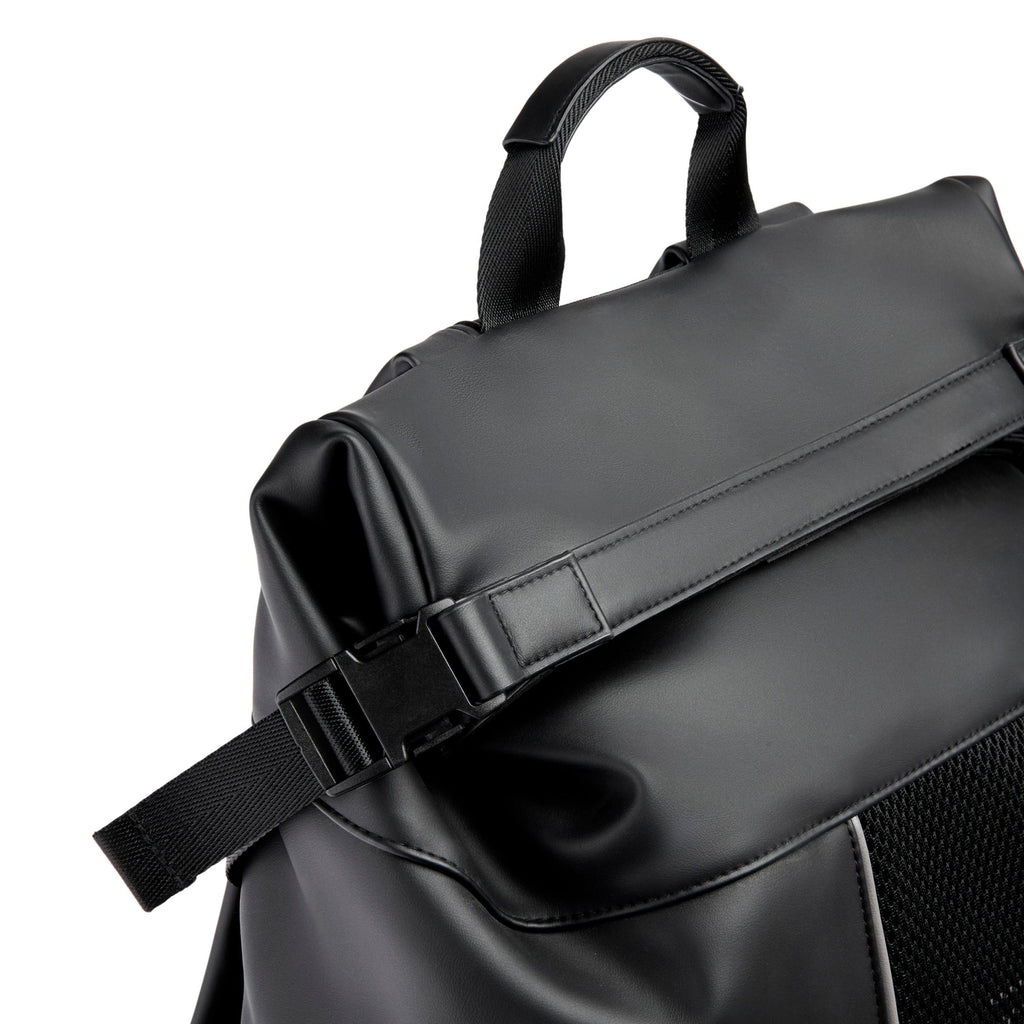 CERRUTI 1881 black travel backpack Islington with anti-theft function