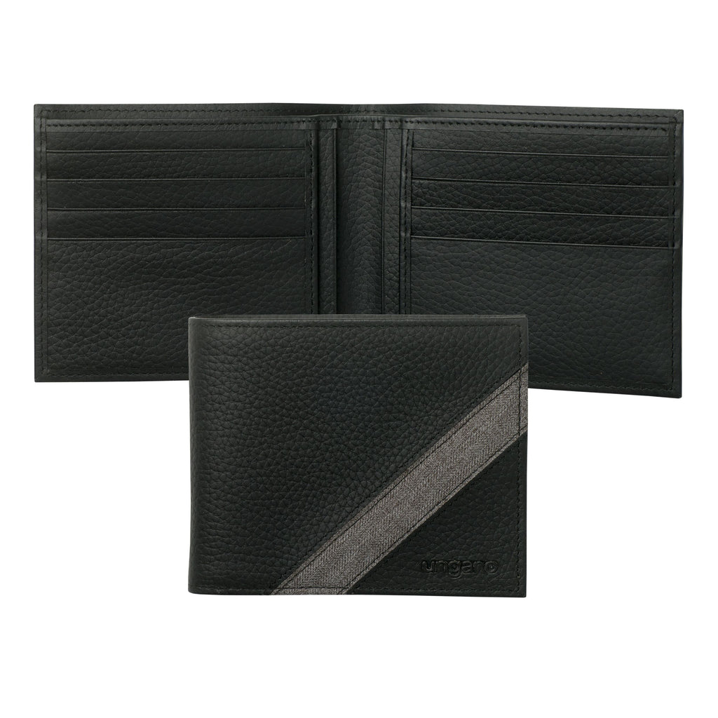 Elegant black gift set Ungaro fashion rollerball pen & wallet Alesso