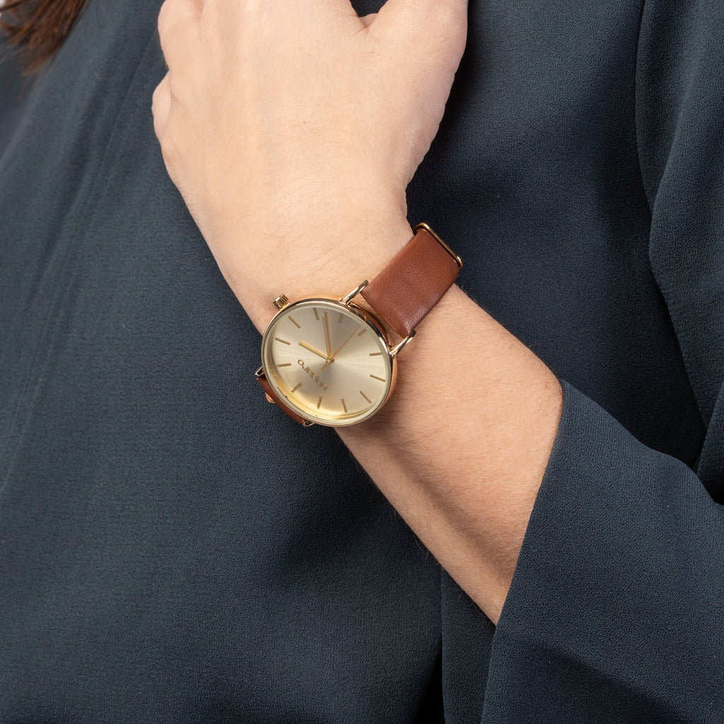 Watch Paola in Camel leather strap from Ungaro business gifts