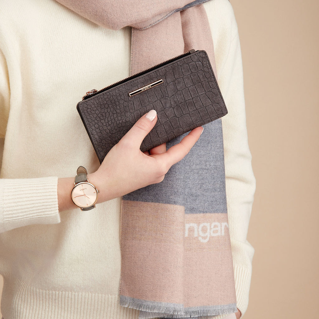 Gift ideas Ungaro fashion watch Giada in grey strap with gift box