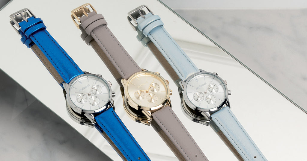   Designer watches for women Cacharel light blue Chronograph Madeleine 