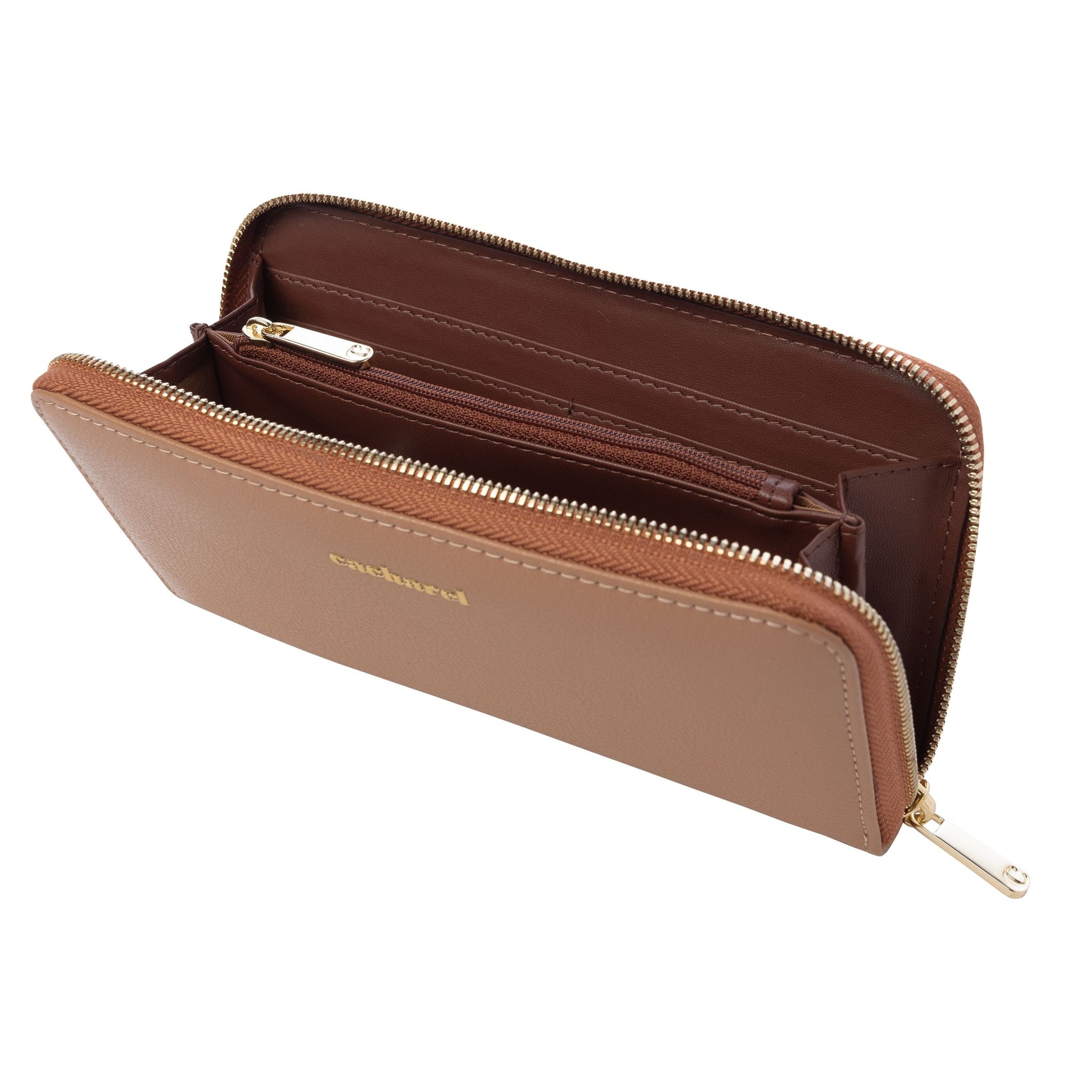 Women luxury wallets in Hong Kong Cacharel camel Lady wallet