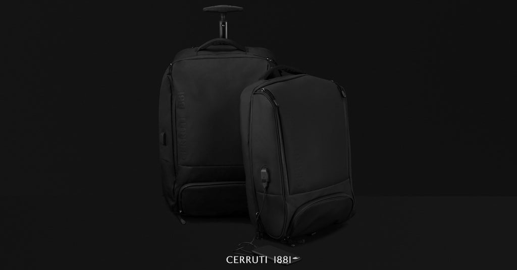  Men's designer luggage Cerruti 1881 travel backpack trolley Buzz 