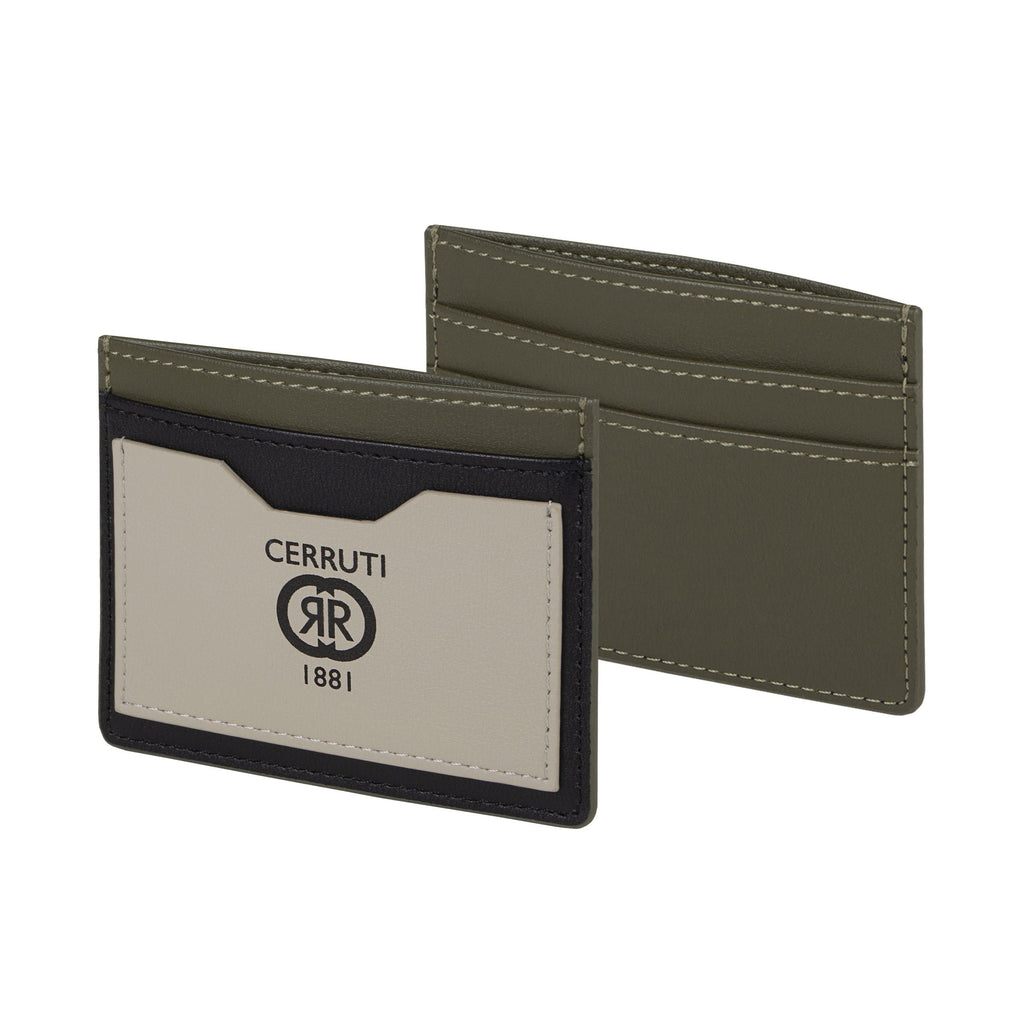   Mens Designer wallet Cerruti 1881 card holder Brick beige khaki black 