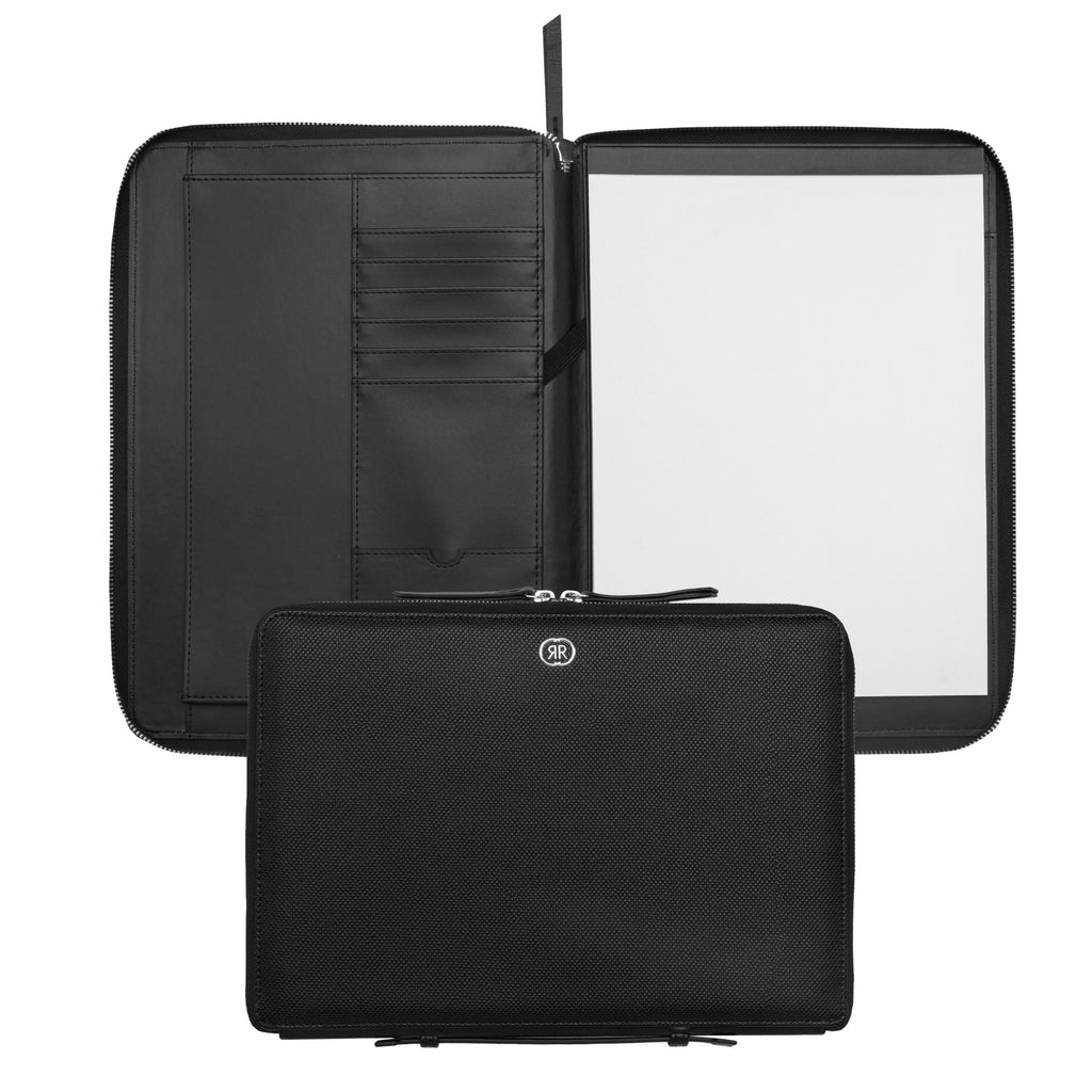   Luxury folders Cerruti 1881 black A4 Zipped Conference folder Regent 