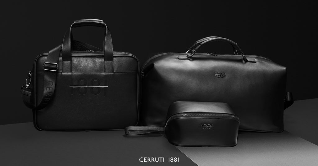 travel accessories from Cerruti 1881 Black reporter bag Irving 