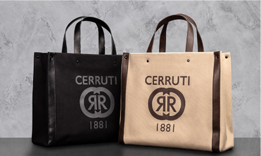 Cerruti 1881 Shopping bag Hampstead in Black tone-on-tone logo