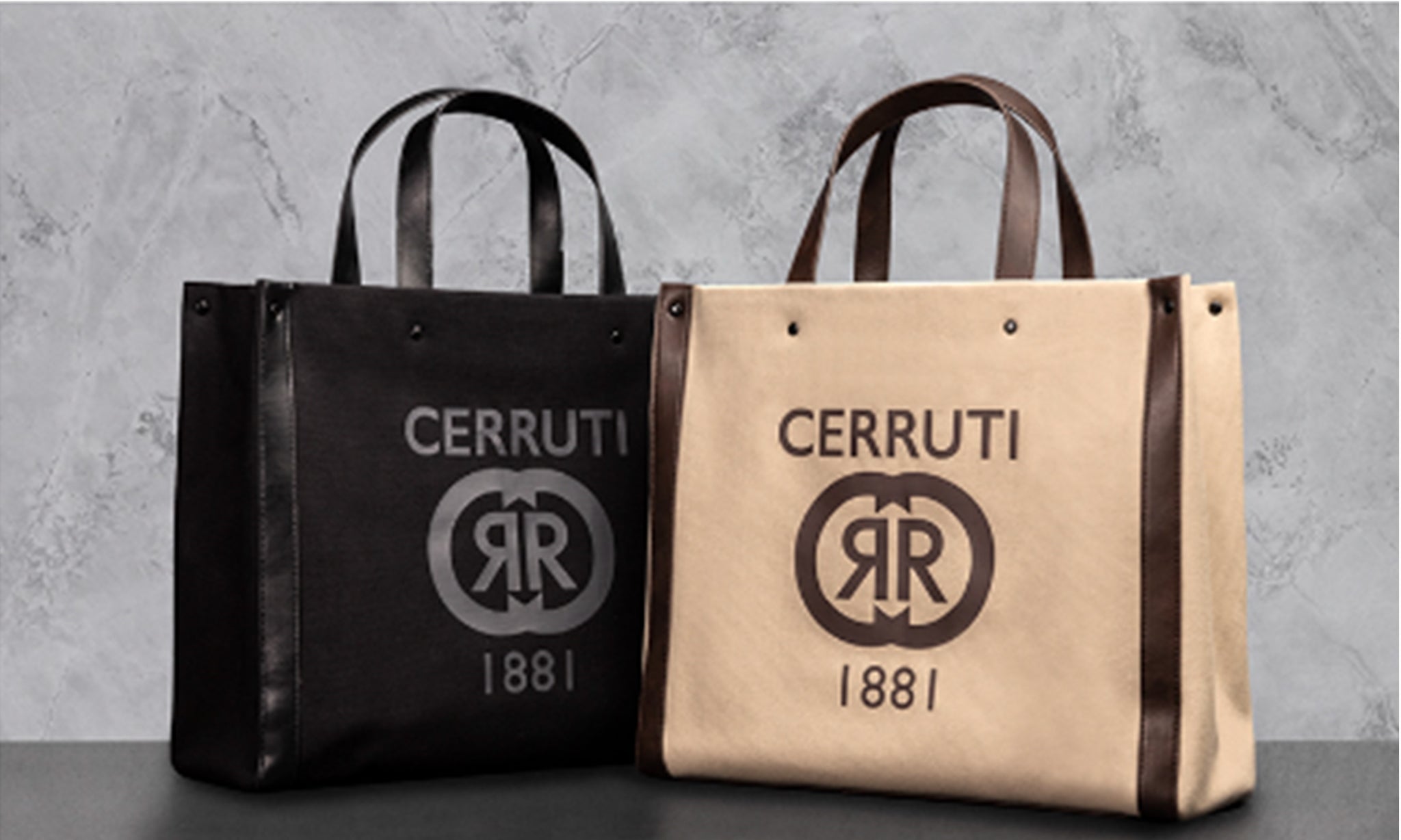 Cerruti 1881 Shopping bag Hampstead in black tone-on-tone logo