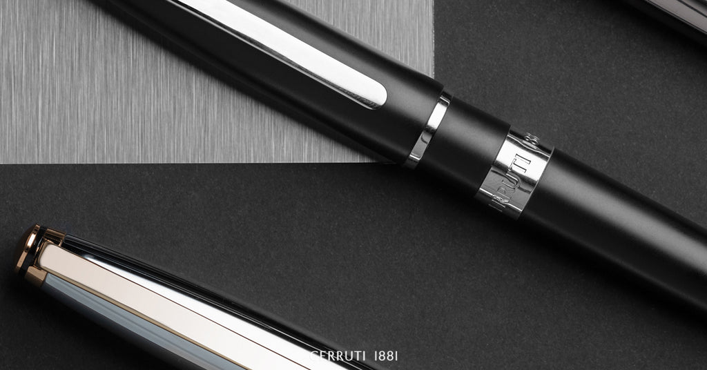  Luxury pens for men Cerruti 1881 Chrome Rollerball pen Bicolore 
