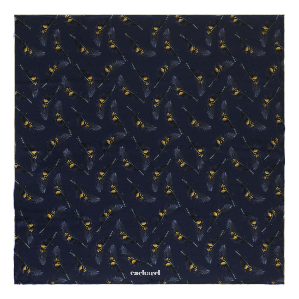  Cacharel Paris | Cacharel Silk scarf | Victoire | Navy | Gift for HER
