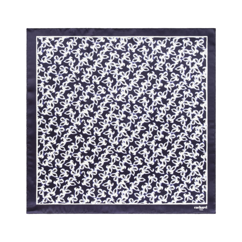  Cacharel Paris | Cacharel Silk scarf | Hirondelle | Navy | Gift for HER