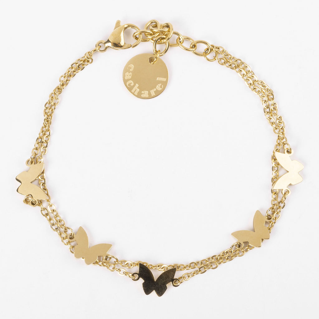  Stainless Steel Gold Bracelet Albane from Cacharel Paris