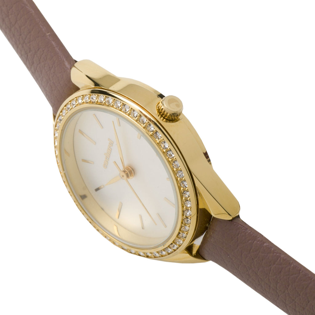  Corporate gifts Cacharel Women's Watch Iris in taupe leather strap 