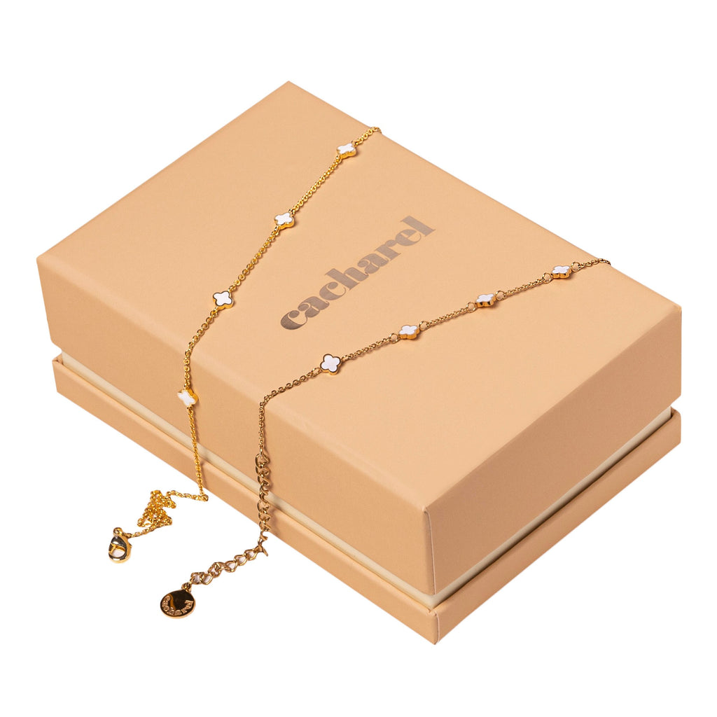  Bracelet & Necklace from Cacharel in gold gift set Faustine