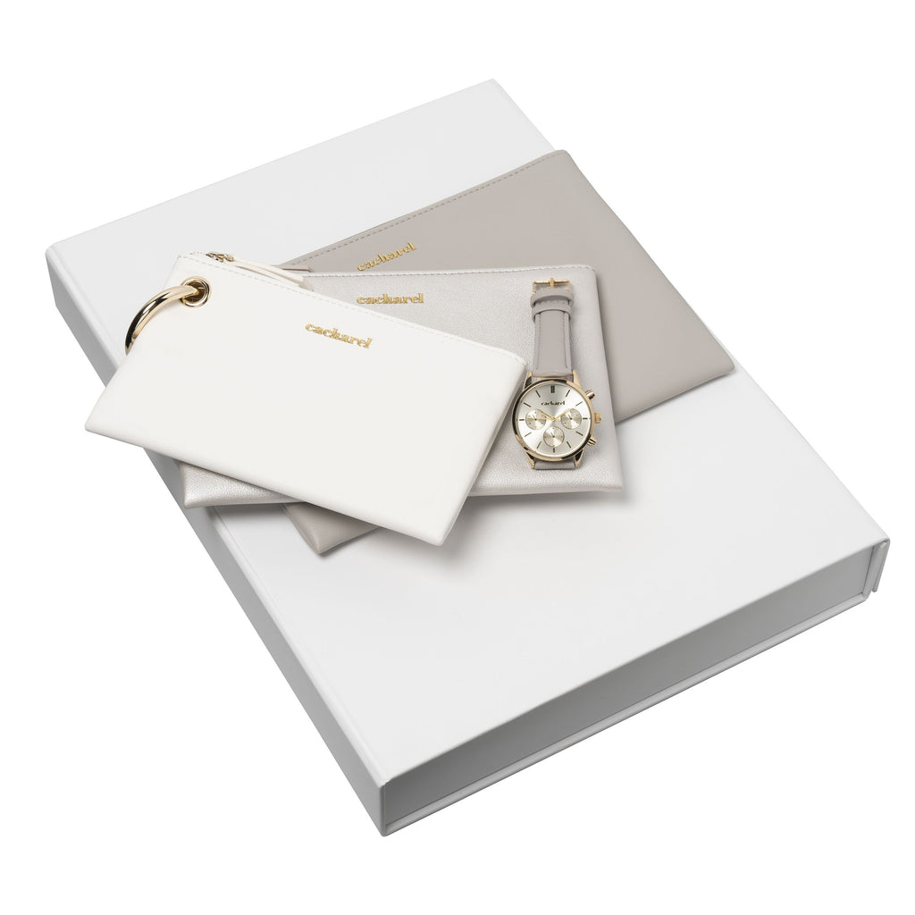  Cacharel Watch Gift Set | Madeleine | Chronograph & Cosmetic bag