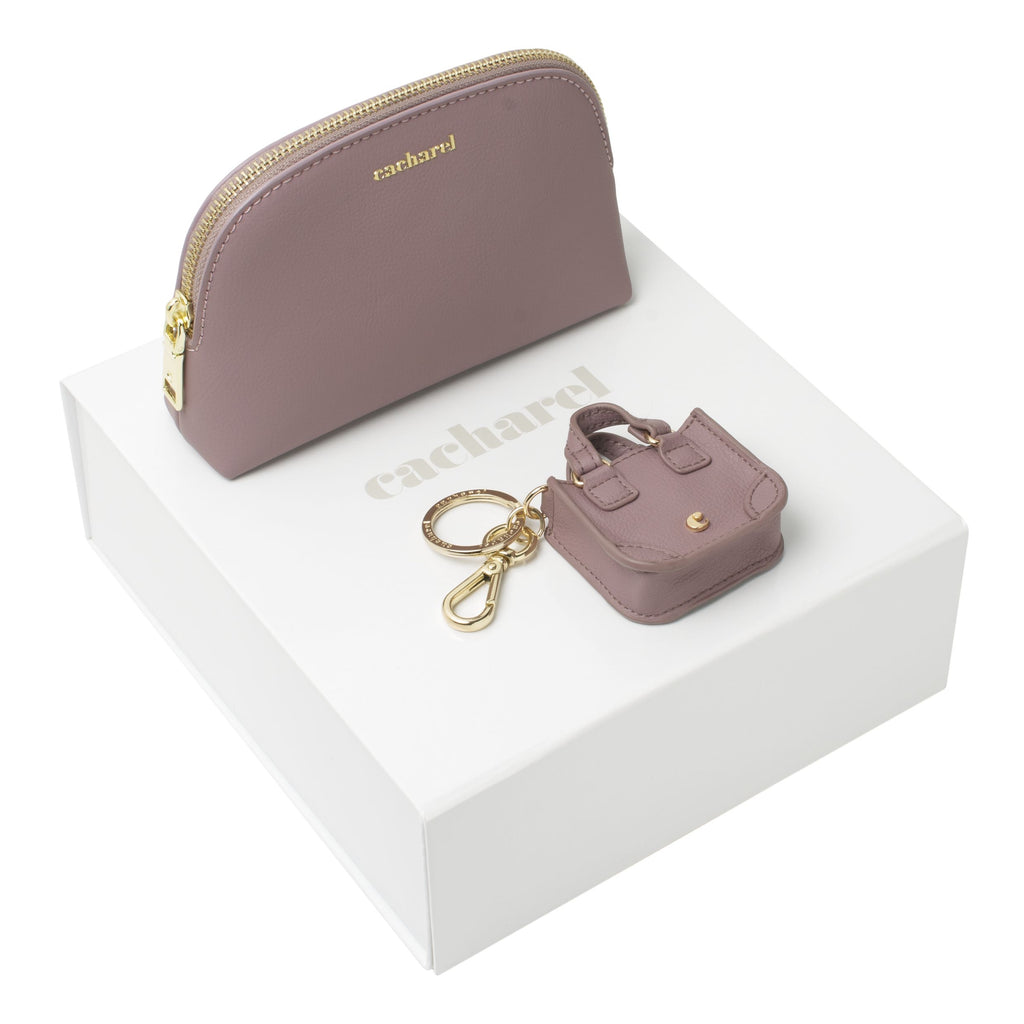  Gift sets Victoire Cacharel taupe key ring & small dressing-case