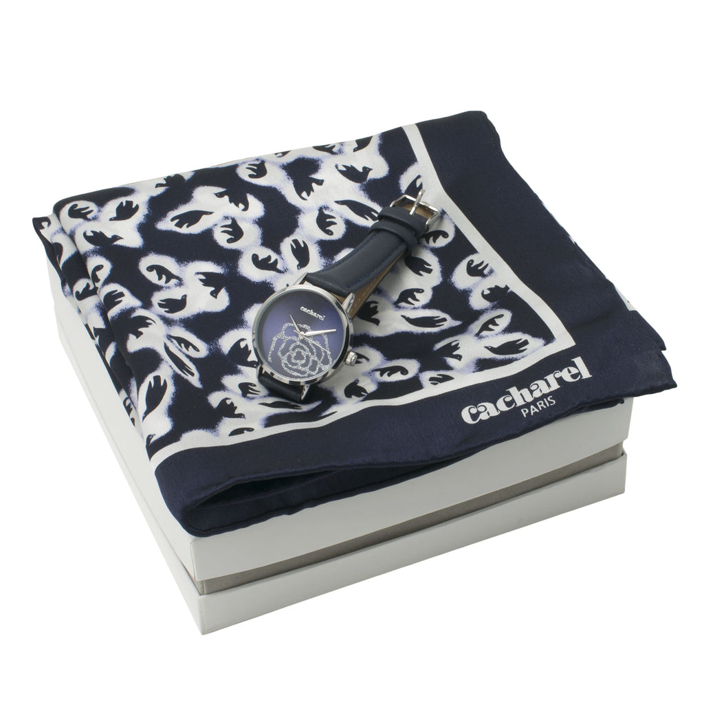  Watch & silk scarf from Cacharel premium gift set Hirondelle in HK 