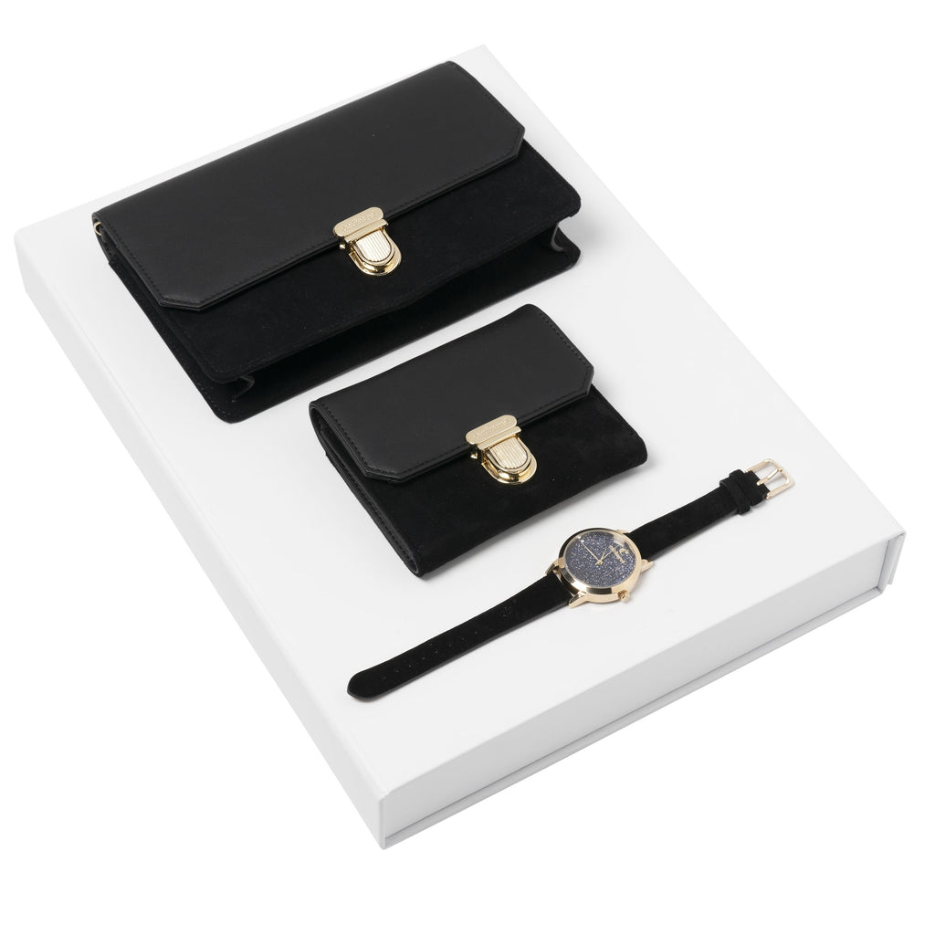  Gift set black Montmartre from Cacharel Mini wallet, Watch & Lady bag