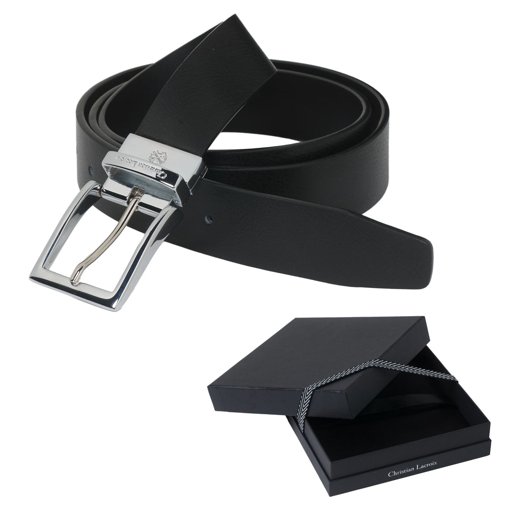  Christian Lacroix Leather Belt with CXL logo  | Galon | Gift for HIM