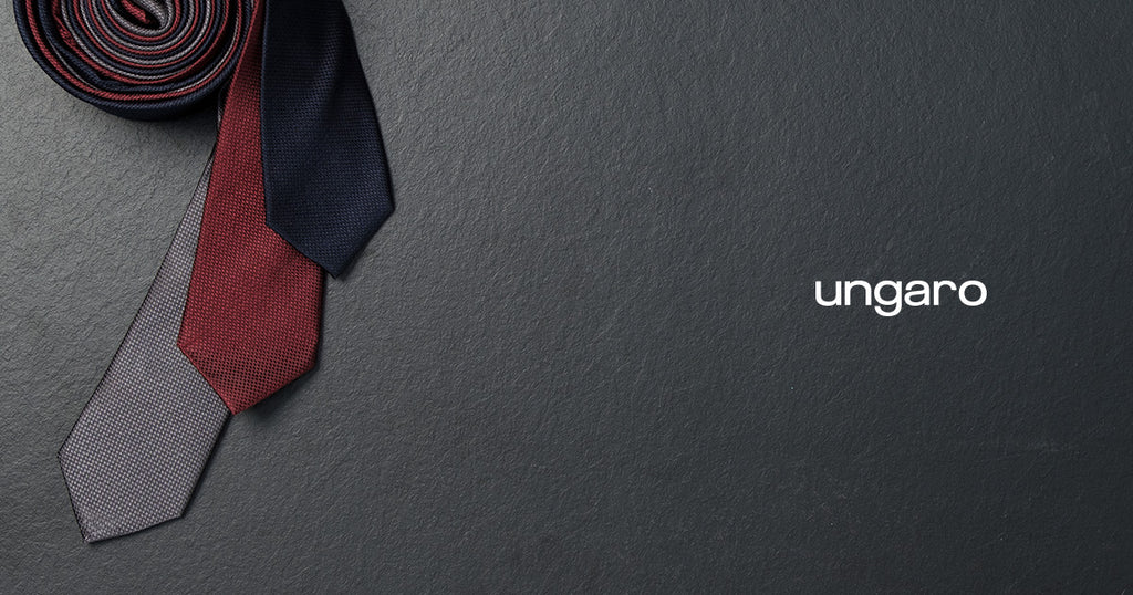  Men's designer ties in Hong Kong Ungaro dark grey silk tie Uomo 
