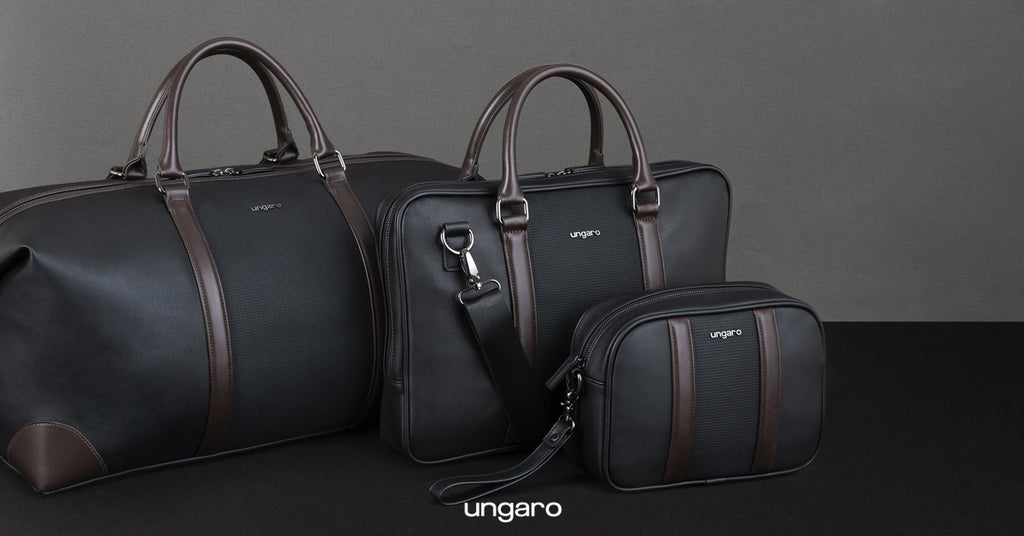  Men's luxury crossbody bags Ungaro fashion black reporter bag Taddeo 