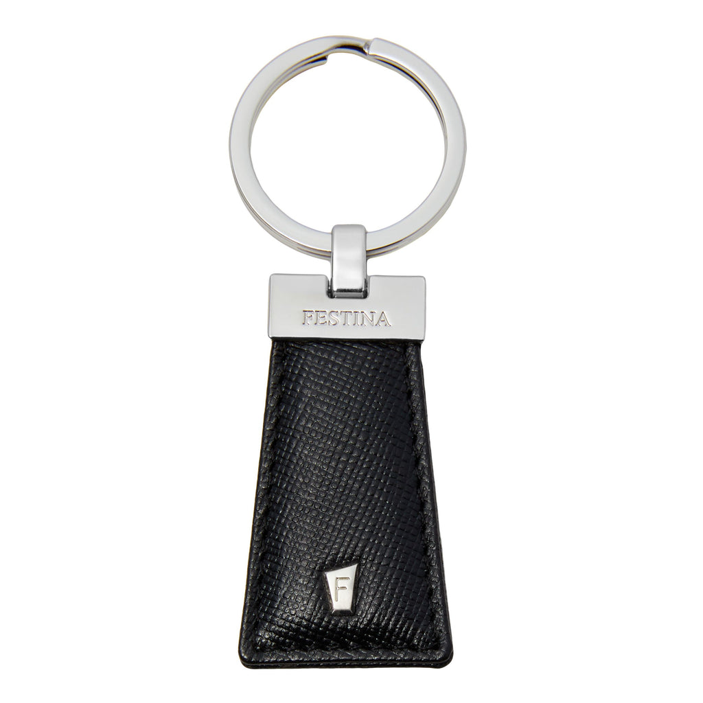  Men's designer key holders Festina Black leather Key ring Chronobike 