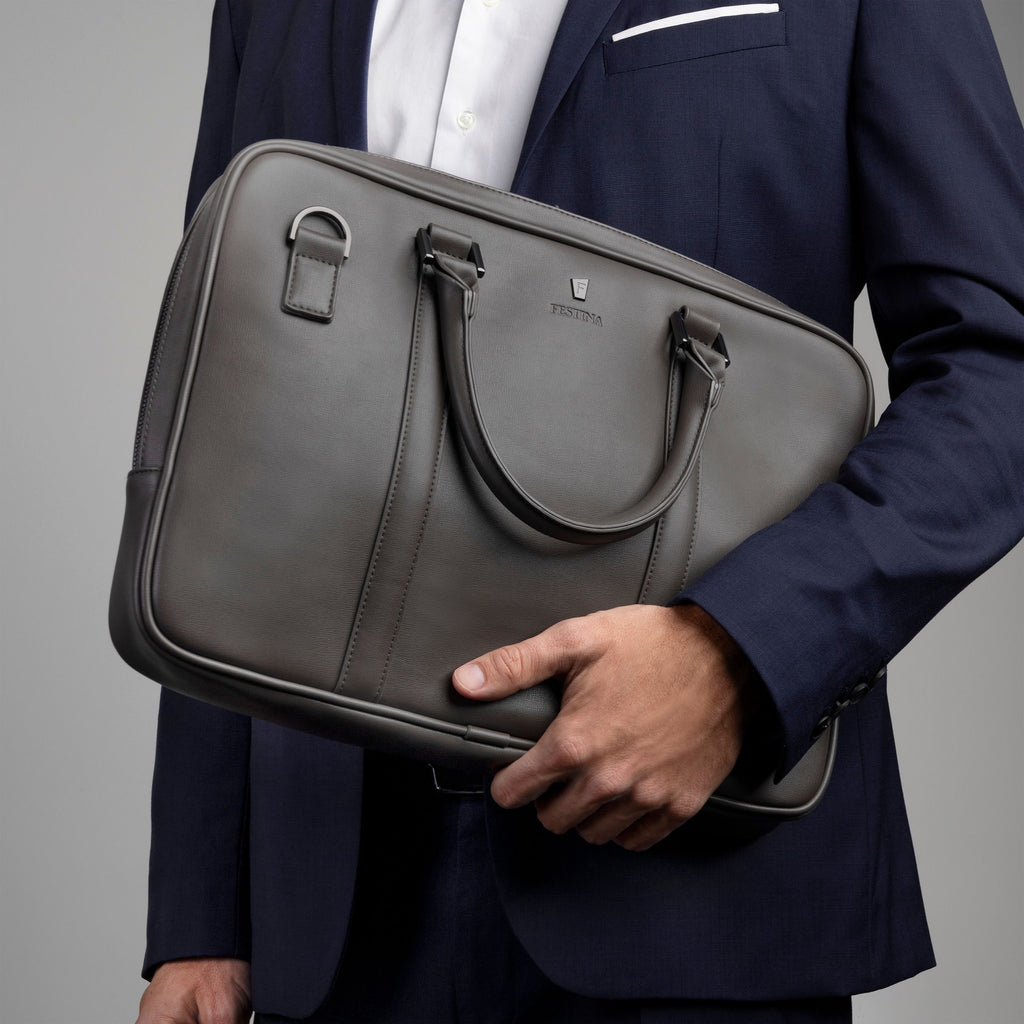  Mens designer bags FESTINA Travel Laptop bag Classicals in Gris color 
