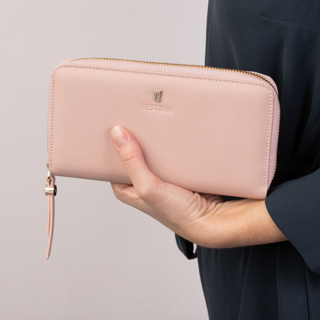  Womens designer wallets FESTINA Pink Travel wallet Mademoiselle 