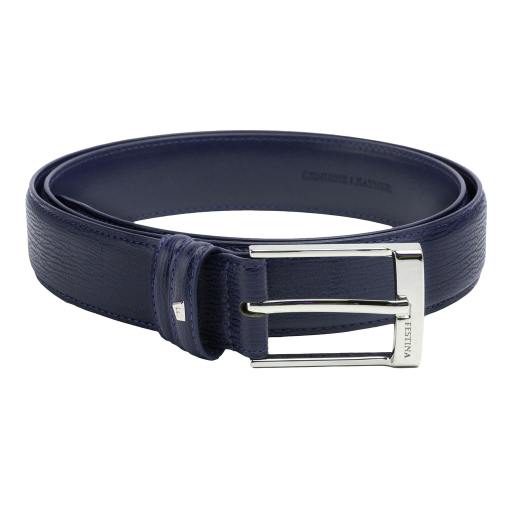  Men's designer belts Festina fashion navy leather belt Chronobike 90 